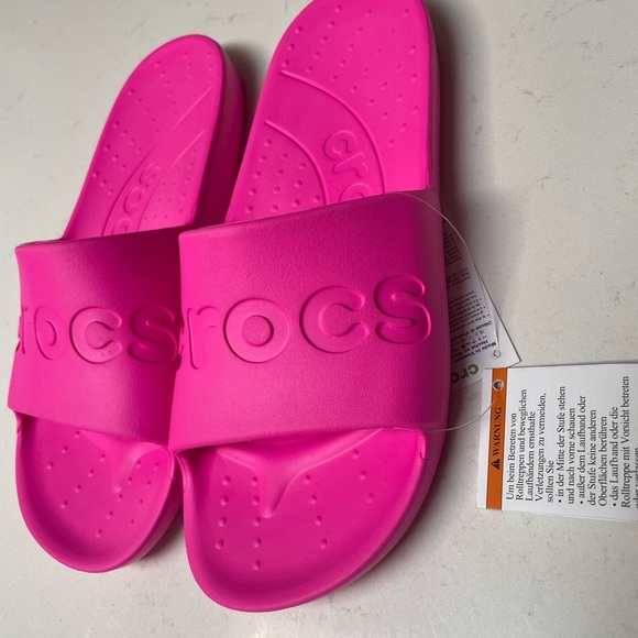 Pink Crocs Slide Sandals - Picture 3 of 9